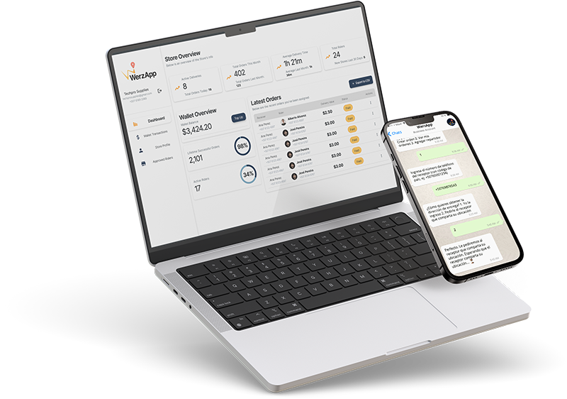 Plataforma de delivery y entregas por WhatsApp para negocios locales en Panamá, WerzApp